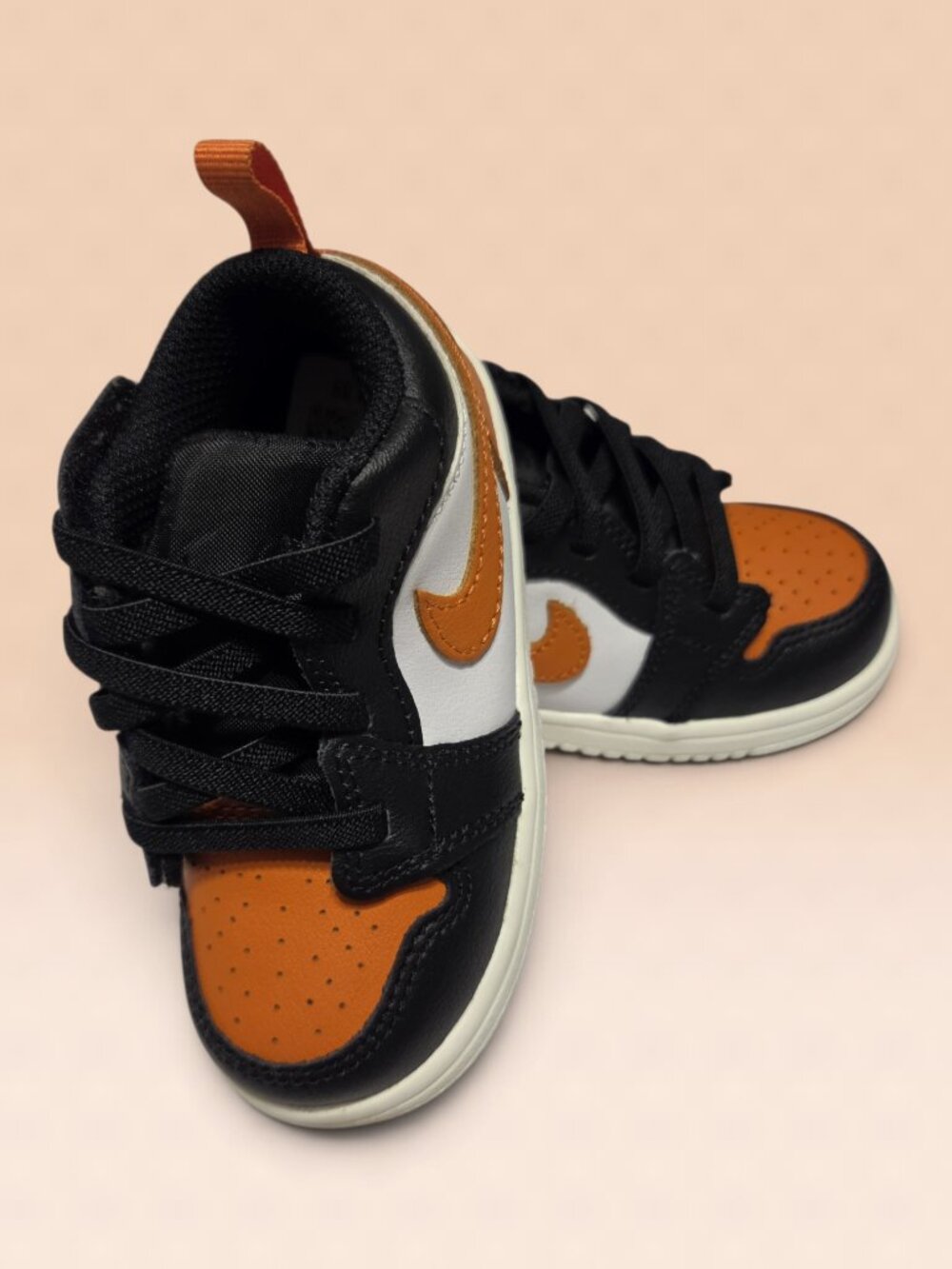Nike Air Jordan 1 Mid SS Shattered Backboard Toddler 7C Orange Black